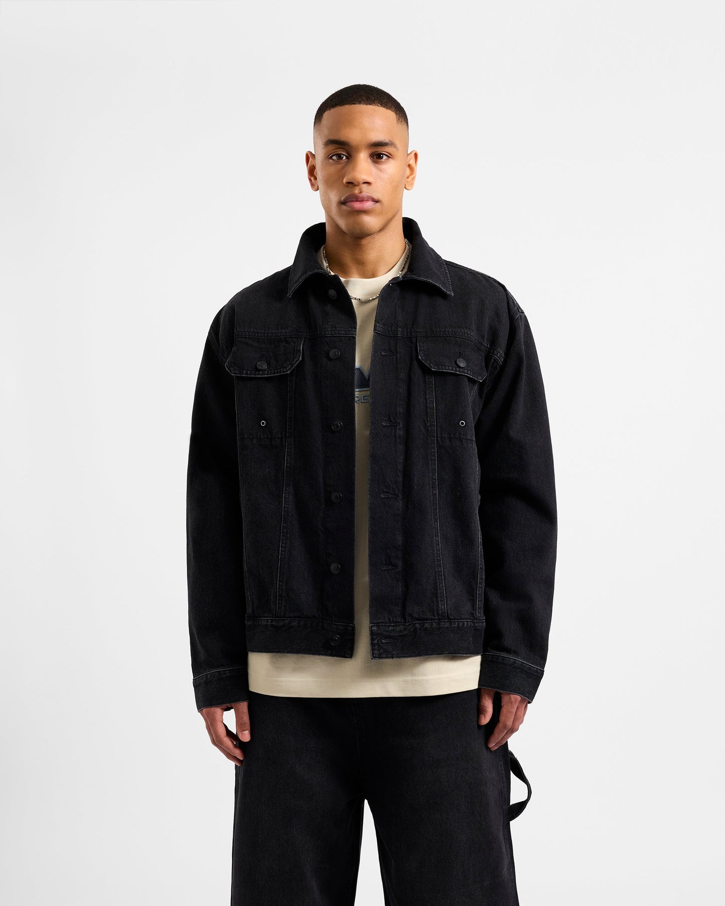 Edwards Denim Jacket - Black Denim
