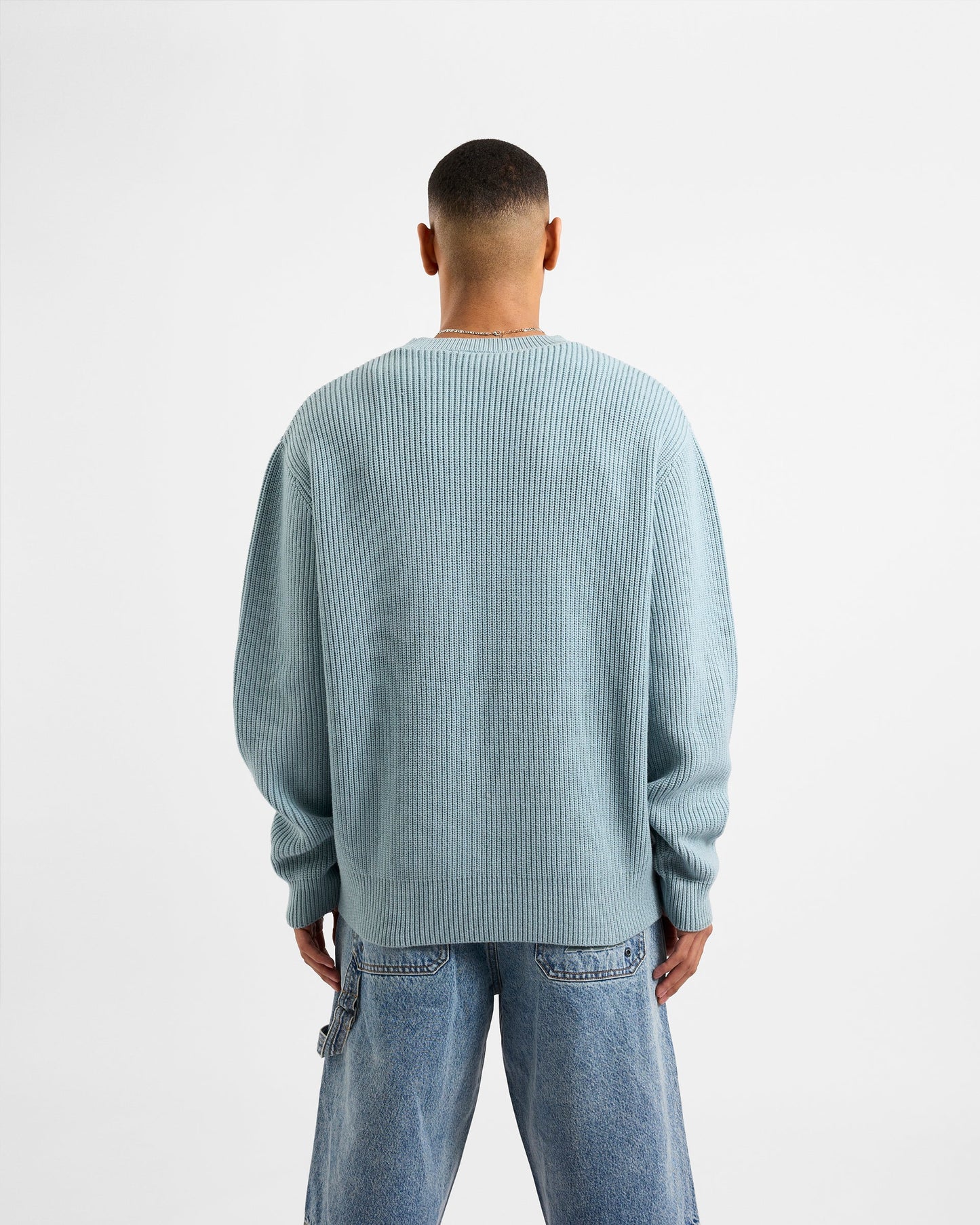 Horizon Knit Sweat - Blue Fog