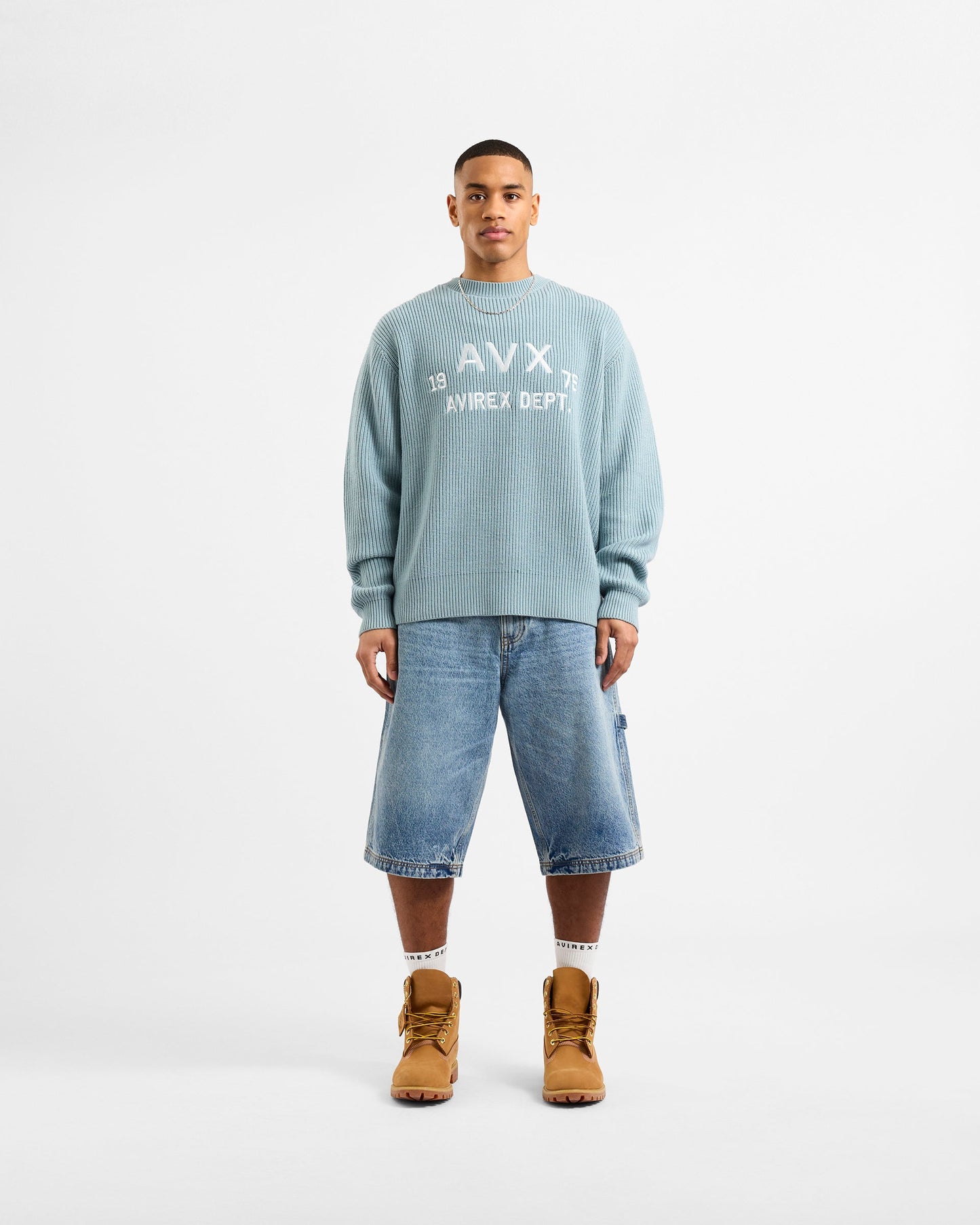 Horizon Knit Sweat - Blue Fog