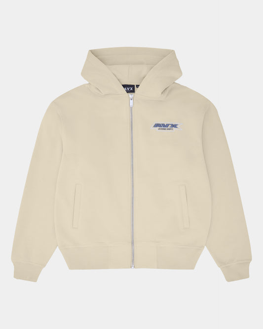 Rugged Full Zip Hoodie - Sand Brown